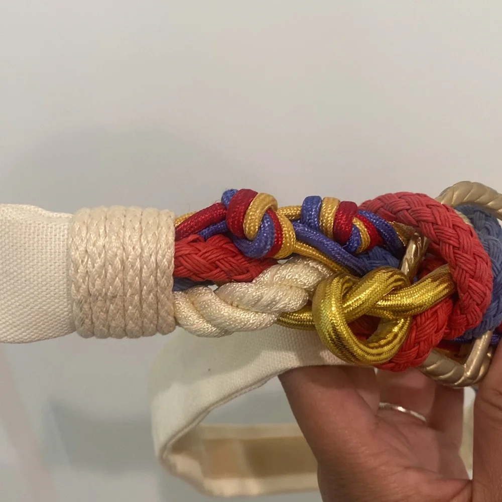 Vintage Carolyn Tanner Designs Inc. Atlanta, GA Anchor Braided Ajustable Belt